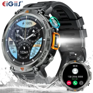 Full Touch Screen With Health Monitor Flashlight Smart watch